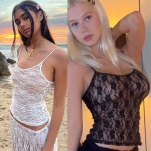 Ready Stock: Women's Y2K Vintage Floral Lace Camisole