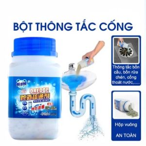Bột Thông Cống Siêu Mạnh Dredge Hộp 268g – Combo 3 Hộp – Phá Nghẽn Khử Mùi Không Ăn Mòn – Dùng Cho Mọi Đường Ống