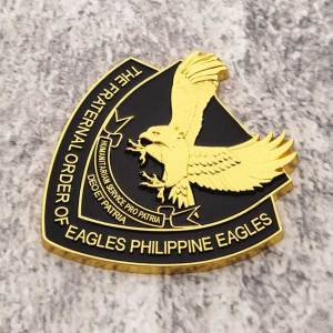 TFOE Eagles Emblem 3D Metal Waterproof Non-Fading 3.15inch Eagles Totem for Car Motorcycle 3M Bonding Car Styling 3D The Fraternal Order Metal Emblem Badge Animal Hawk Decoration Body Stickers The Fraternal Order of Eagles Emblem Triangle Shield Style