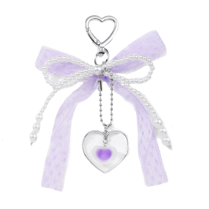 Hợp thời trang đính cườm Bowknot bướm Keyring Keyring túi xách thanh lịch Túi phụ kiện móc khóa gắn mặt dây quà tặng cho phụ nữ và trẻ em gái