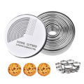 【12PCS 1"-4.4"】Metal Cookie Cutter Set, Round Cookie Cutters, Stainless Steel Circle Biscuit Pastry Cutters, Assorted Size Cookies-Cutter-12PCS/Set. 