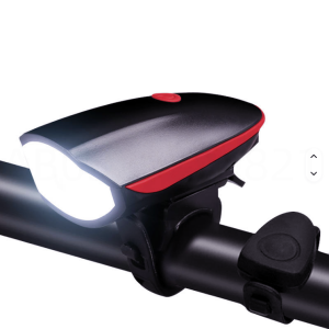 Bicycle Front Light with Electric Horn Waterproof Bike Headlight USB Rechargeable Cycling Flashlight Bike Accessories