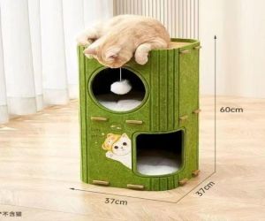 PAPAET Cat nest felt cat tree hole multi-layered enclosed cat nest cat castle