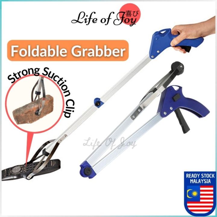 Foldable Pick Up & Reaching Tool Long Handle Trash Picker Garbage