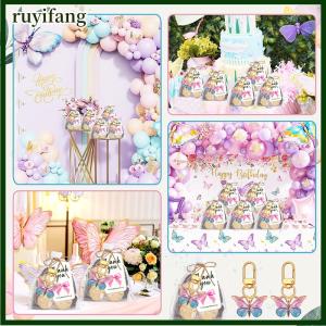 ruyifang พวงกุญแจของขวัญปาร์ตี้รูปผีเสื้อ10ชุดพร้อมป้ายแท็กกระดาษคราฟท์ขอบคุณสำหรับเด็กผู้หญิงธีมวันเกิดปาร์ตี้งานเลี้ยงฉลองทารกถุงของขวัญสำหรับงานเลี้ยงวันเกิด