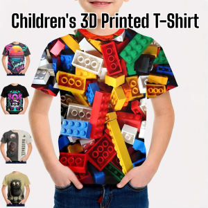 2025 New Style Childrens T-Shirt 3d Printed Boys Summer Breathable T-Shirt Childrens Soft Skin Friendly Clothes