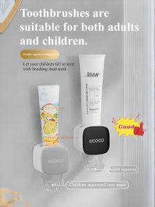 Automatic Wall Mounted Toothpaste Squeezer Fully Automatic Toothpaste Dispenser Wall Mounted Toothpaste Squeezer Suitable For Kids And Adults Hands-Free Toothpaste Holder Wall Mounted Toothpaste Holder  Space Saving