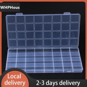 [COD] WHPHous Ship within 24 hours 32 Grid Compartment Plastic Transparent Storage Box Jewelry Earring Bead Screw Holder Case Display Organizer Container