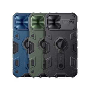 Nillkin Slide Cover Case for iPhone 13 Pro Max Phone Cases Camera Protect Privacy Shockproof Ring Light With Stand and Phone Holder Back Cover