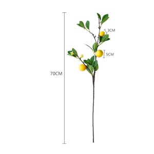 FOUNDTWO European Style Fresh Home Decoration Photography Props Hotels Flower Arrangement Green Plants Artificial Flower Lemon Branch Lemon Fruit