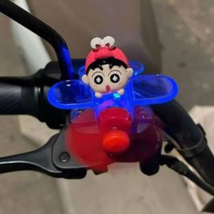 Luminous Small Airplane Crayon Shin-Chan Wind Energy Mini Aircraft LED Light Car Electric Motorcycle Ornament ne Electric Motorcycle