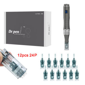 Wireless Dr Pen M8 with 12Pcs 11/16/24/36/42Pins Nano Cartridge Derma Pen