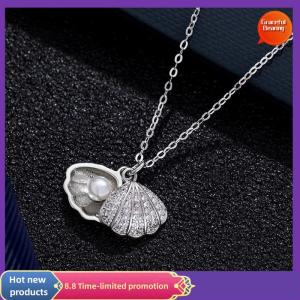 Graceful Necklace For Women Full Of Rhinestones Titanium Pendant Necklace Non Tarnish Metal Necklace