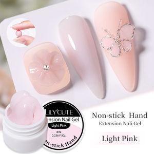 Sinh Ra Khá Lilycute 8Ml Rõ Ràng không dính Tay móng nối Gel Cho 3D Tạo Hình Móng Tay Nghệ Thuật Rắn Sữa Thạch Cứng Gel Cho Móng Giả Tự Làm