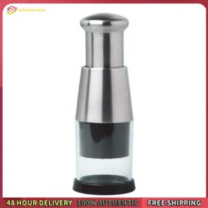 Winnereco Stainless Steel Manual Hand Chopper Convenient Garlic Chopper Mini Garlic Mincer