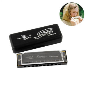 KAWES 10 Hole Harmonica Key of C Mouth Organ Music Sense Training Blues Harmonica