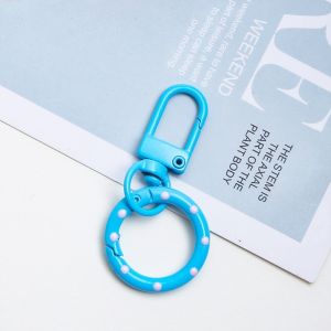 【Local Seller】5PCS Color Alloy Spring Buckle 23.5 * 50mm Rotatable 3 Points Door Buckle for DIY Keychain Production