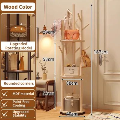 Rotating bag and hat rack umbrella rack clothes rack hat and garment storage rack clothes drying rack