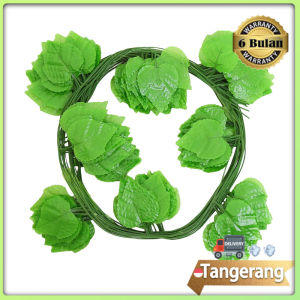 1pack/12pcs Daun Rambat Kecil Tanaman Merambat Hias Imitasi Daun Hijau Plastik 24m per
