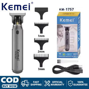 KEMEI ไฟฟ้าผู้ชายมืออาชีพตัดผมชาร์จน้ำมัน Trimmer หัว KM-1757