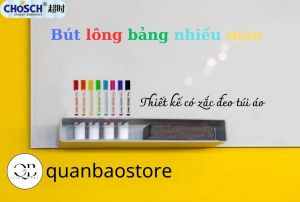 Bút lông bảng nhiều màu 1 vĩ 8 cây 8 màu. Dùng để thuyết trình đánh dấu ghi tiêu đề sản phẩm chính hãng Chosch.