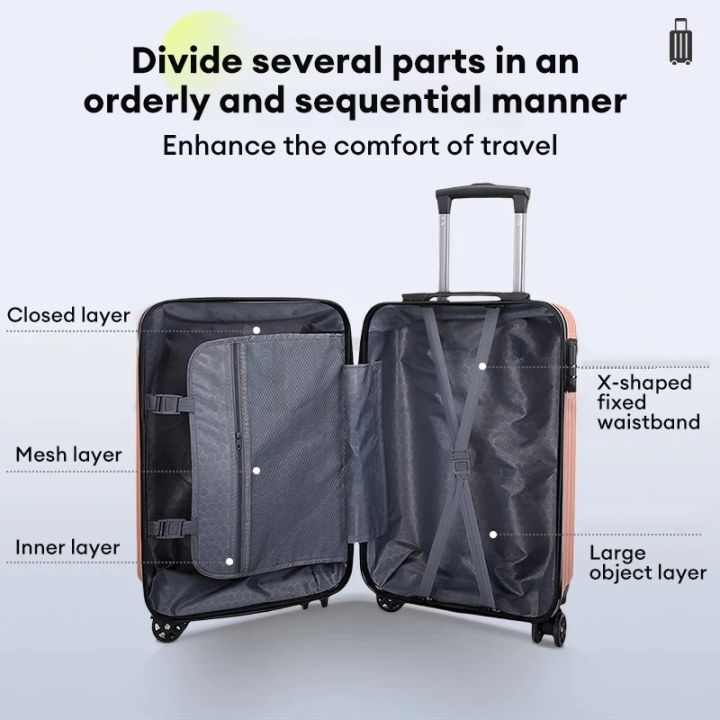 BE%2020/24%20Inch%20LightWeight%20Luggage%20Vacation%20Suitcase%20Hard%20Shell%20Luggage%20With%20Hook%20Design%20-%20Image%203