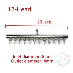 304 Stainless Steel 8mm to 4mm Premium Air Flow Splitter Aquarium Air Pump Flow Regulating Control Valve Shunt