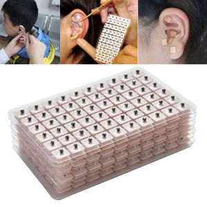 Ear Care Massage Brass Acupuncture Point Detector Ear Acupuncture Needle Patch Probe+Ear Seeds Stickers Ear Massge Tool