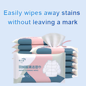 Portable wet wipes nowash laundry detergent easy and convenient cleaning down jacket wet wipes