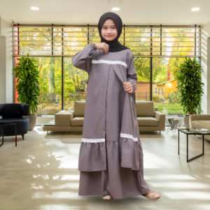 GAMIS ANAK PEREMPUAN GAMIS ANAK MUSLIMAH MODEL RENDA TERBARU USIA 5 - 12 TAHUN