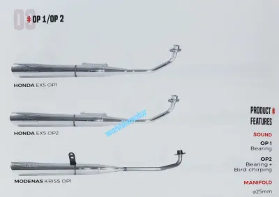 `00% ORIGINAL CJ IPOH OP1 OP2 OP3 OPEN 25MM 28MM RACING EXHAUST PIPE EX5 / EX5 DREAM EKZOS PAIP