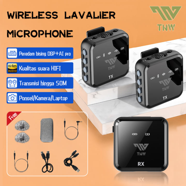 TNW N8 N9 Wireless Lavalier Mikrofon Clip on Lapel Mic