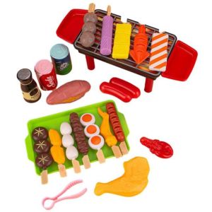 21/27pcs Kids Kitchen BBQ Toys Simulated Barbecue Set Cooking Toy for Children Play House Foods Toys
