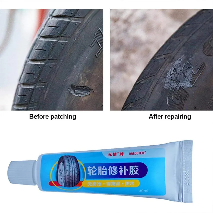 Car Tyre Repair Glue Waterproof Bicycle Tire External Glue Tread