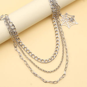 hananre Fashion Punk Metal Pants Chain Hip Hop Waist Chain Spider Web Pendant Jeans Chain For Men Women Accessories Gifts