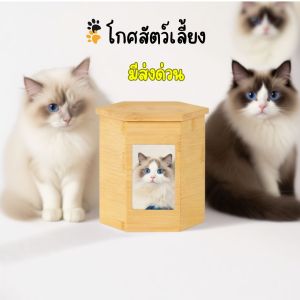 โกศสัตว์เลี้ยงแบบหกเหลี่ยม สำหรับสัตว์เลี้ยงทุกชนิด โกศเก็บกระดูกสัตว์สัตว์เลี้ยงทุกชนิด จัดส่งรวดเร็ว สั่งทำรูปได้ หมา แมว