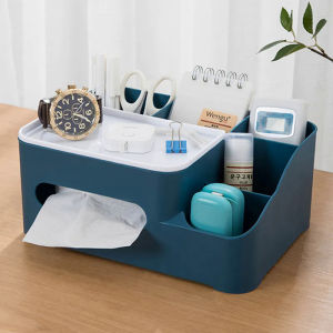 Multifunctional tissue remote control home living room storage simple paper desktop plastic