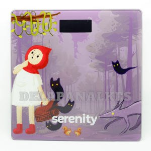 Serenity Timbangan Badan Digital Kaca DS605 Aesthetic Motif Tempered Glass Body Weight Scale
