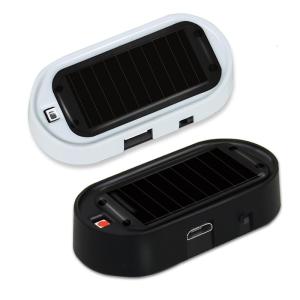 Car Solar Power Simulated Dummy Alarm Warning Anti-Theft LED Flashing Imitation Wireless Warning Security Strobe Light