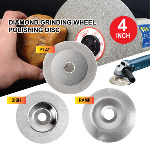 4inch Diamond Grinding Wheel Polishing Disc Flat/Dish/Ramp 100mm Cutting Glass Ceramics Grinder Rotary Tool