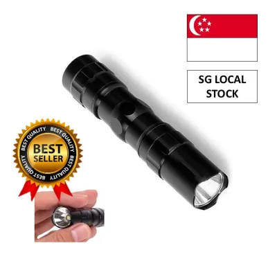 [SG 🚚] Mini Portable Waterproof LED Flashlights/ Hunting Camping Lamp with AAA Battery/ Aluminum Pocket Night Fishing