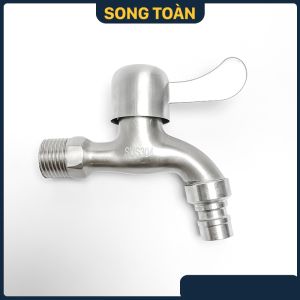 Vòi Inox 304 Vòi Hồ Xả Nước Inox 304 Tay Ghép Phi 21
