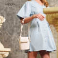 Mikana Bronze Kogarashi Leather Bucket Bag for Woman Sling Bag small bag mini bag slingbag crossbody bag bags for women. 