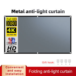 PS5/PS6/PS9 Portable 100/120/130 Inch Screen HD 16:9 Fabric Cloth Screen High Brightness Reflective Foldable Projector Screen