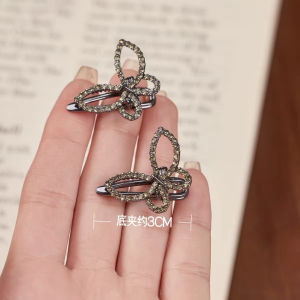 Klip Rambut Rama-rama Kecil Clips Hair Accessories Small Butterfly Crystal Bling Pin蝴蝶水钻边夹复古鸭嘴小发夹头饰