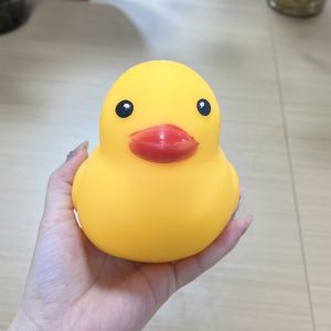 RUNDTY Soft Texture Squishy Duck Animals Non-Bounce Sensory Stress Toy Portable Elastic Duck Pinch Toy Xmas Gift