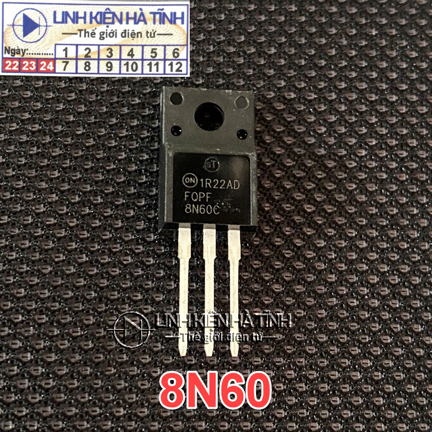 MOSFET FQPF8N60 8N60C KÊNH N TO-220 8A/600V MỚI CHÍNH HÃNG ON