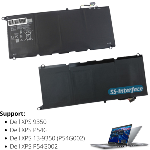 Baterai Del. XPS 9350 P54G 13-9350 P54G002 JHXPY battery