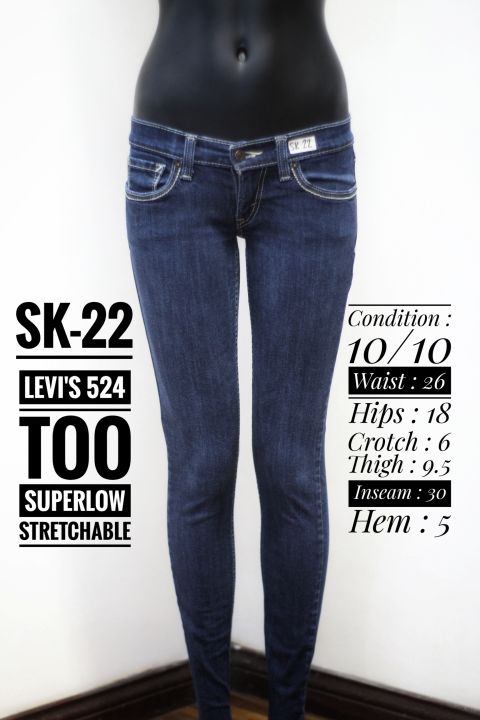 Ladies Levis 524 Too Superlow Skinny Jeans Lazada PH