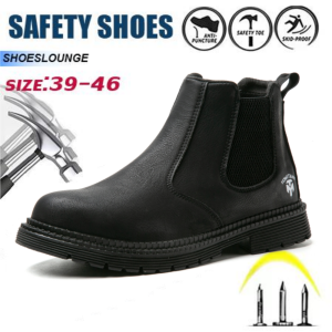 TOMITANY 【Ready Stock】safety shoes Kasut lelaki Steel toe work safety shoes men Safety Boots Steel Toe Cap lightweight size39-46